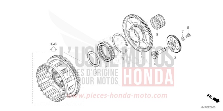 EMBRAYAGE DE DEMARRAGE de CBR1000RR SP SP1 SP2 MAT PEARL MORION BLACK (NHC33) 2024